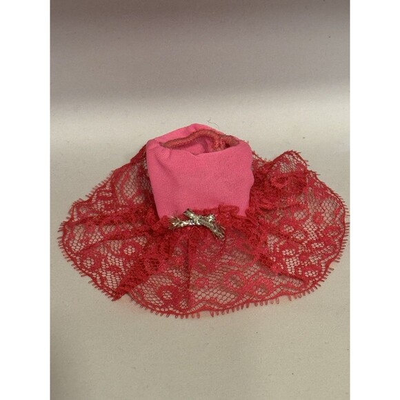 VINTAGE BARBIE FASHION PAK PETTI-PINKS SILVER 'N SATIN HOT PINK SLIP RARE #2 TLC - Picture 1 of 3